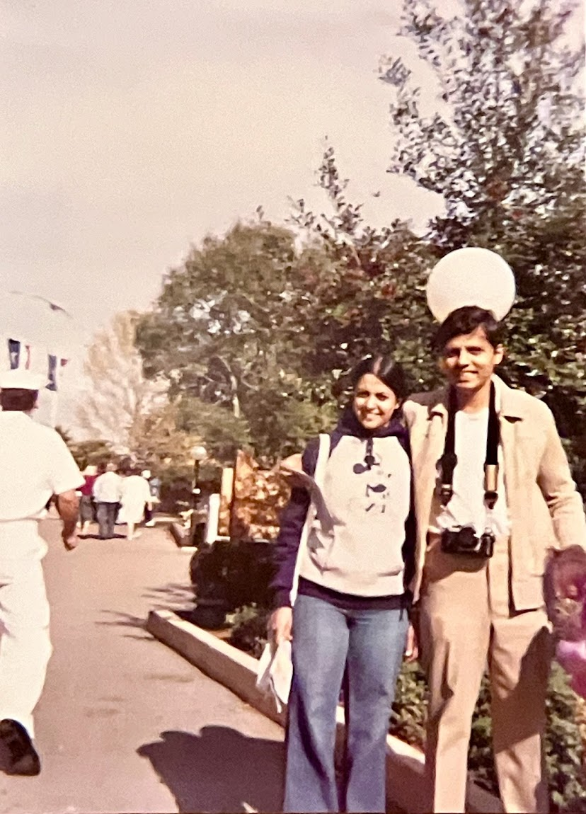 Drs. Leela and Kasi Sridhar, MD during their first trip to Florida