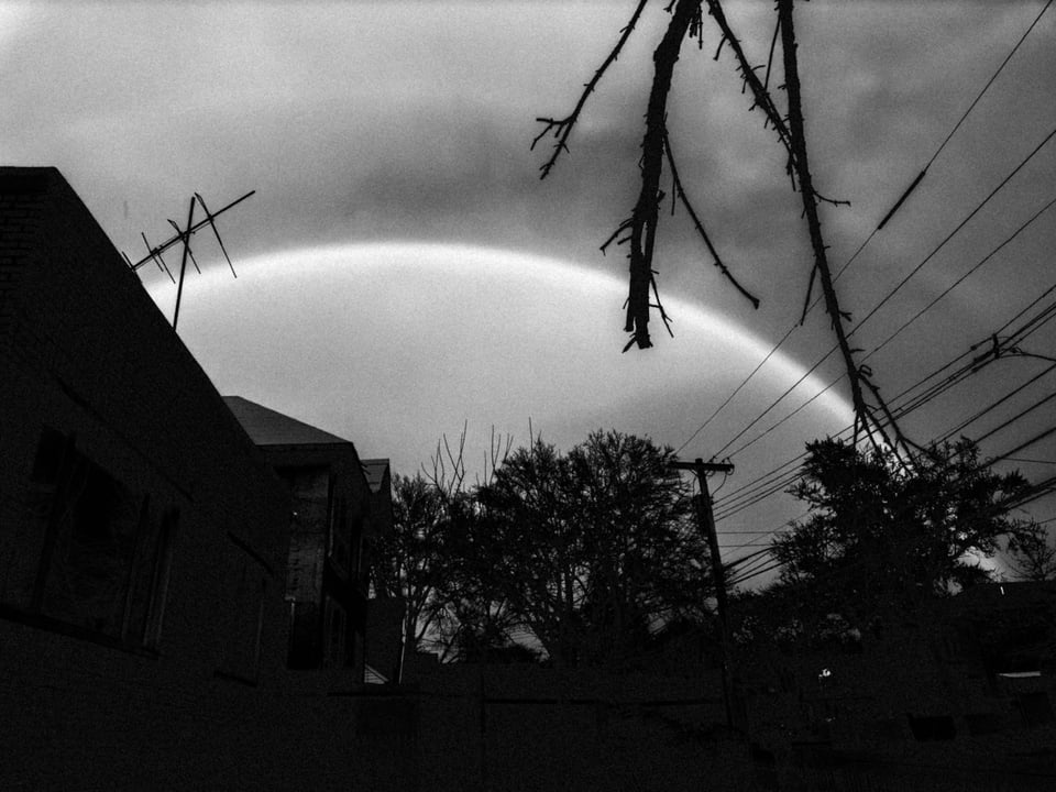 black and white rainbow