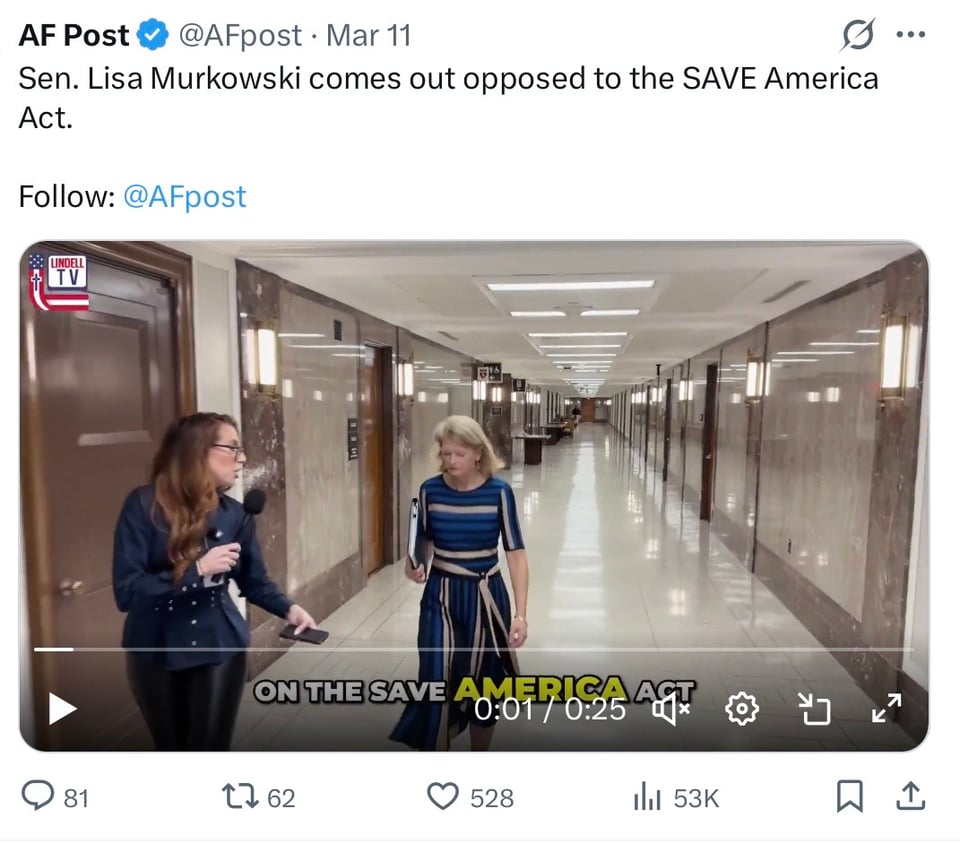 Another Republican Senator took a different position.