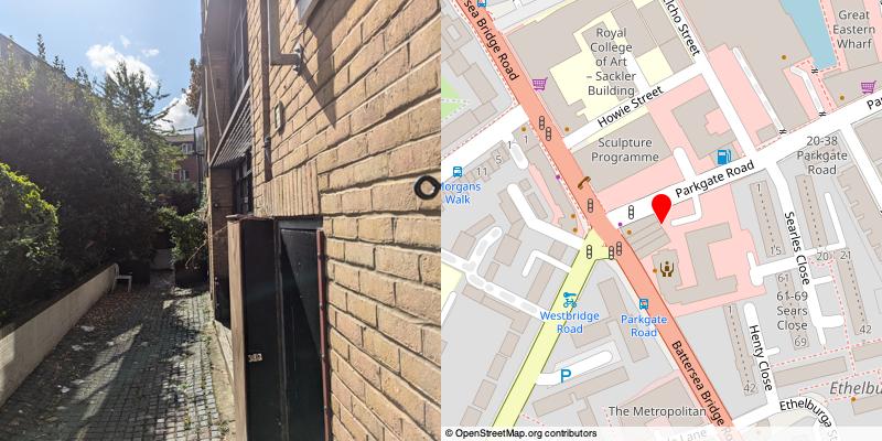 A picture and map of the mews