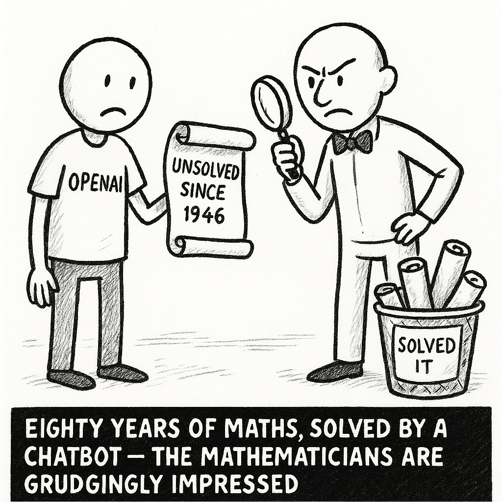 EIGHTY YEARS OF MATHS, SOLVED BY A CHATBOT — THE MATHEMATICIANS ARE GRUDGINGLY IMPRESSED.