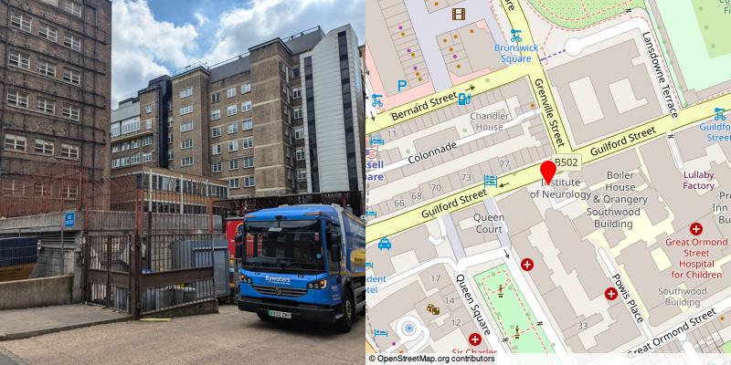 A picture and map of the mews