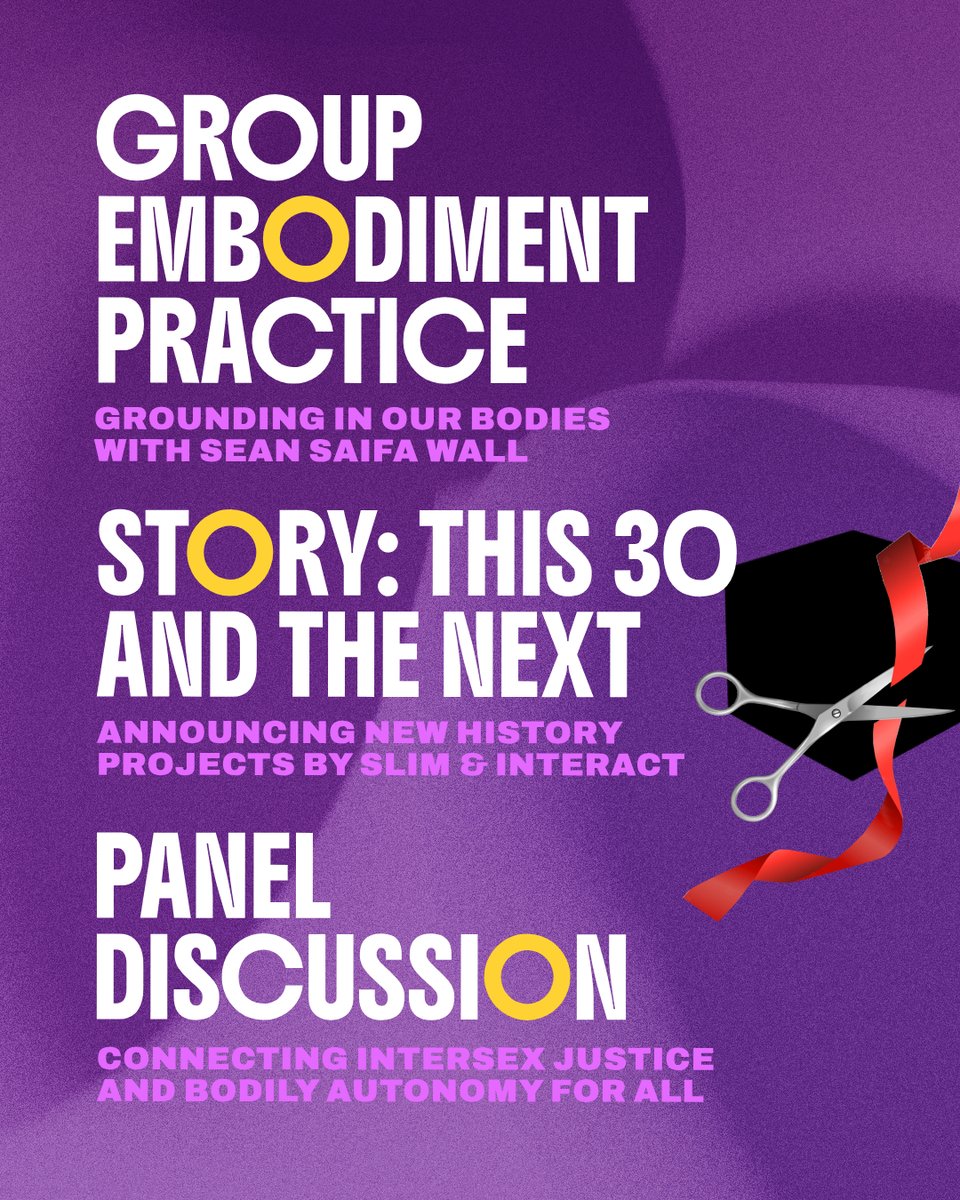 Graphic explaining the event sections. Embodiment practice, story, and panel discussion.