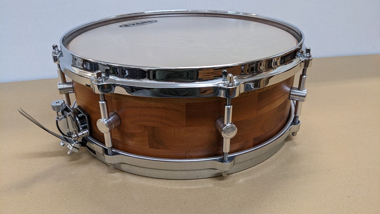 Cherry wood snare drum