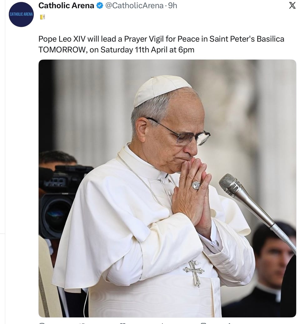 This weekend belongs to the Pope.