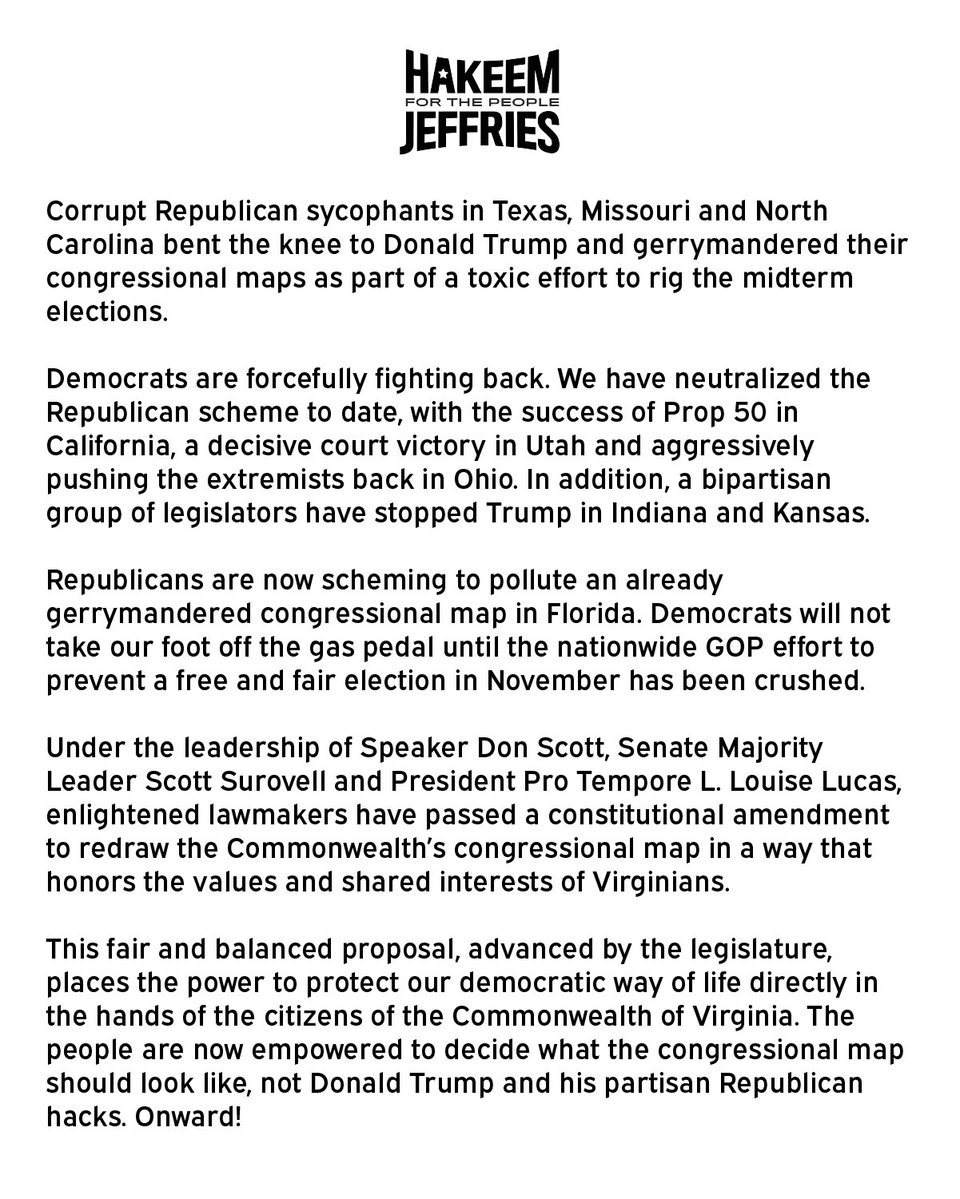 From Hakeem Jeffries