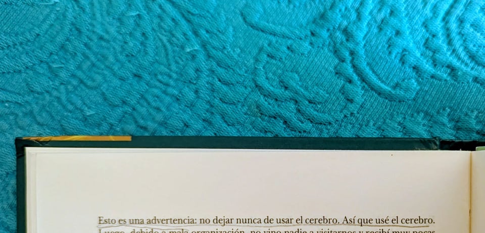 Foto de los diarios de Virginia Woolf, septiembre de 1926. Dice: «Esto es una advertencia: no dejar nunca de usar el cerebro. Asà que usé el cerebro».
