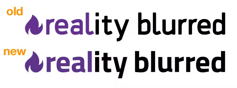 Two reality blurred logos