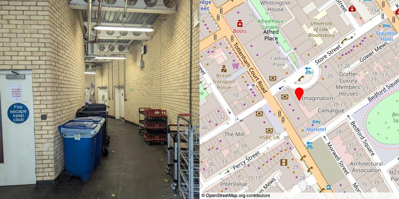 A picture and map of the mews