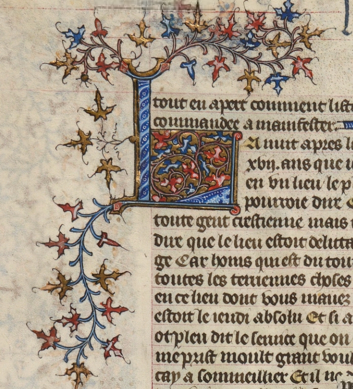 Un L enluminé plein de fioritures