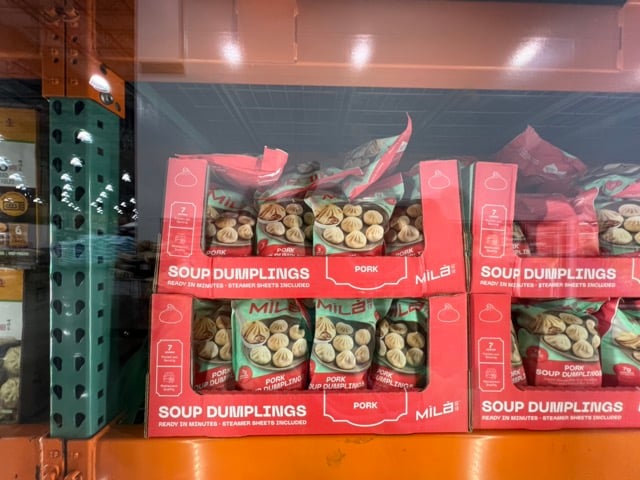 MILA soup dumplings in the freezer at Costco