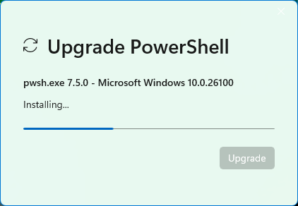 Sample install dialog