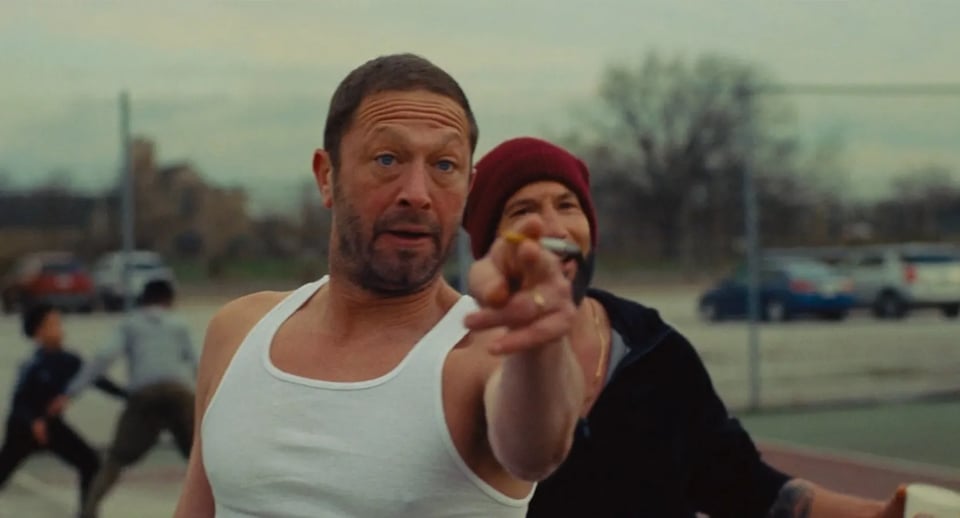ebon moss-bachrach and jon bernthal as richie and mikey in GARY