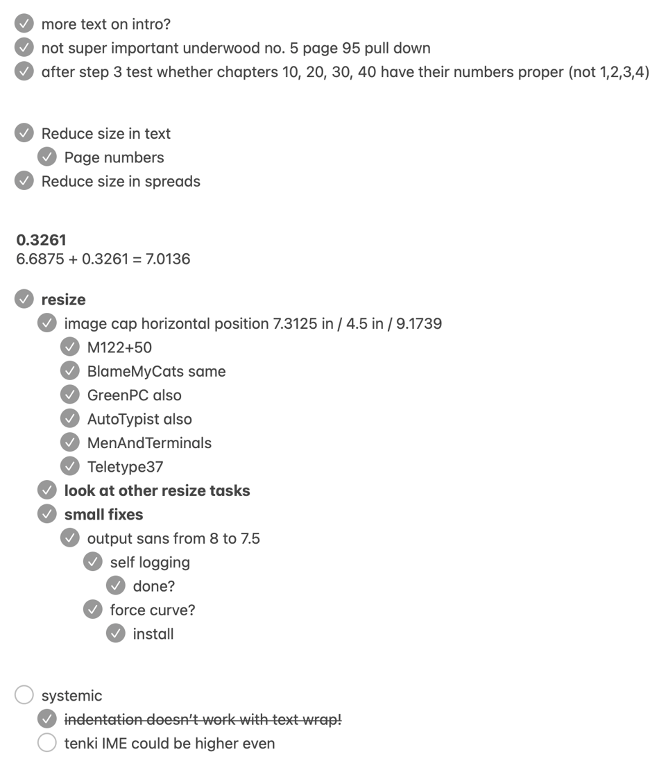 A screenshot of a to-do list