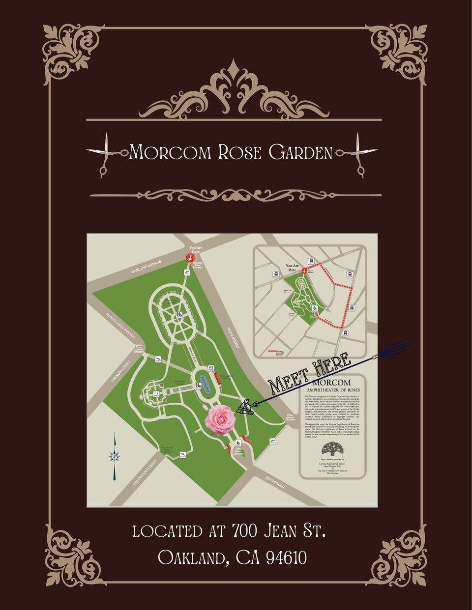 Map of Morcom Rose garden