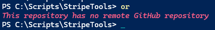 No GitHub remote