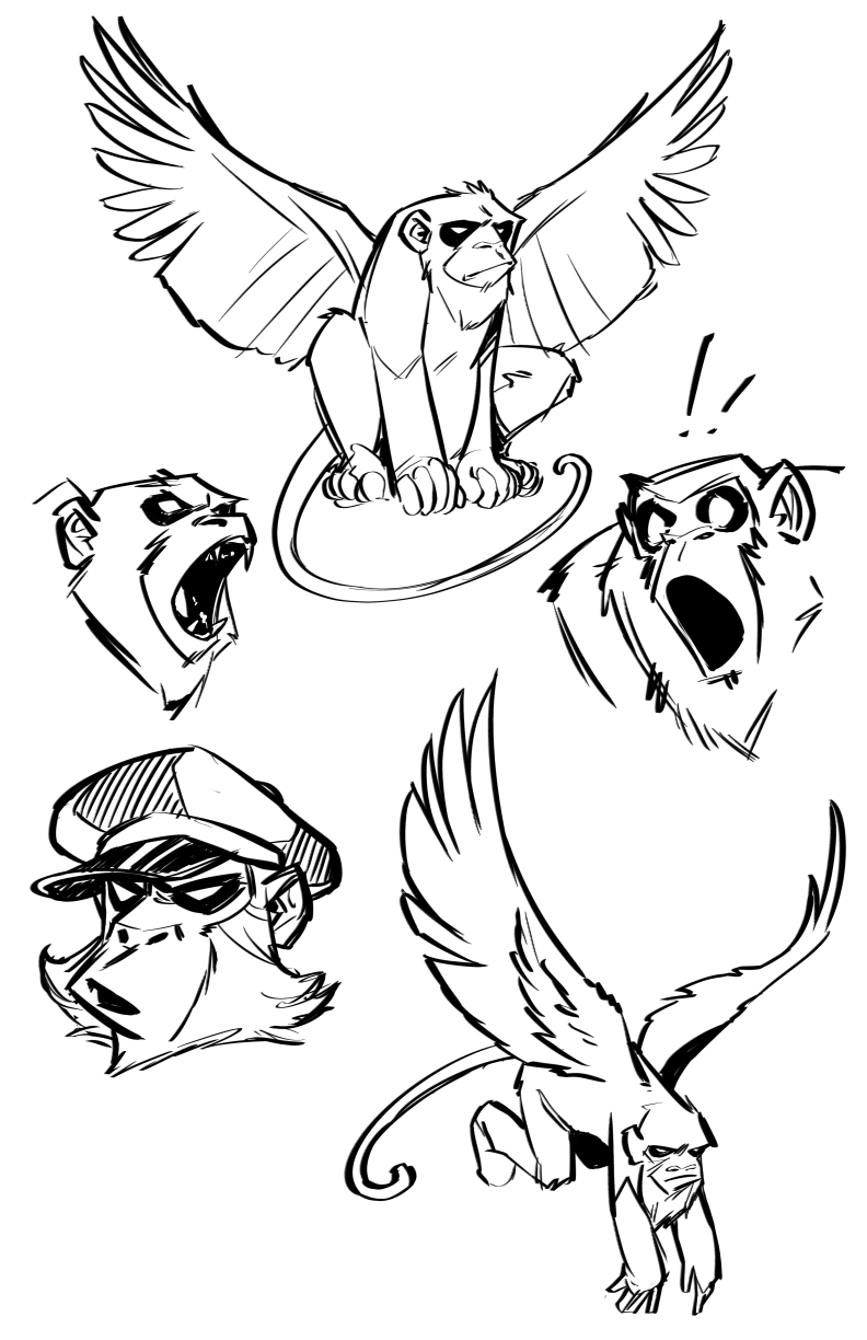 Flying Monkey design studies