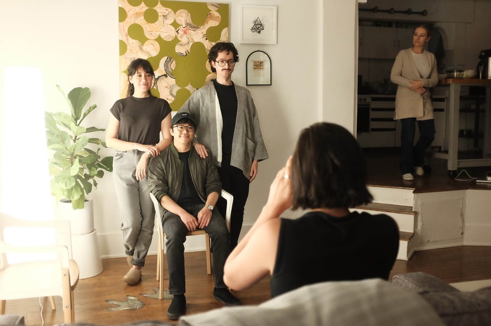 A photo of Management being taken.