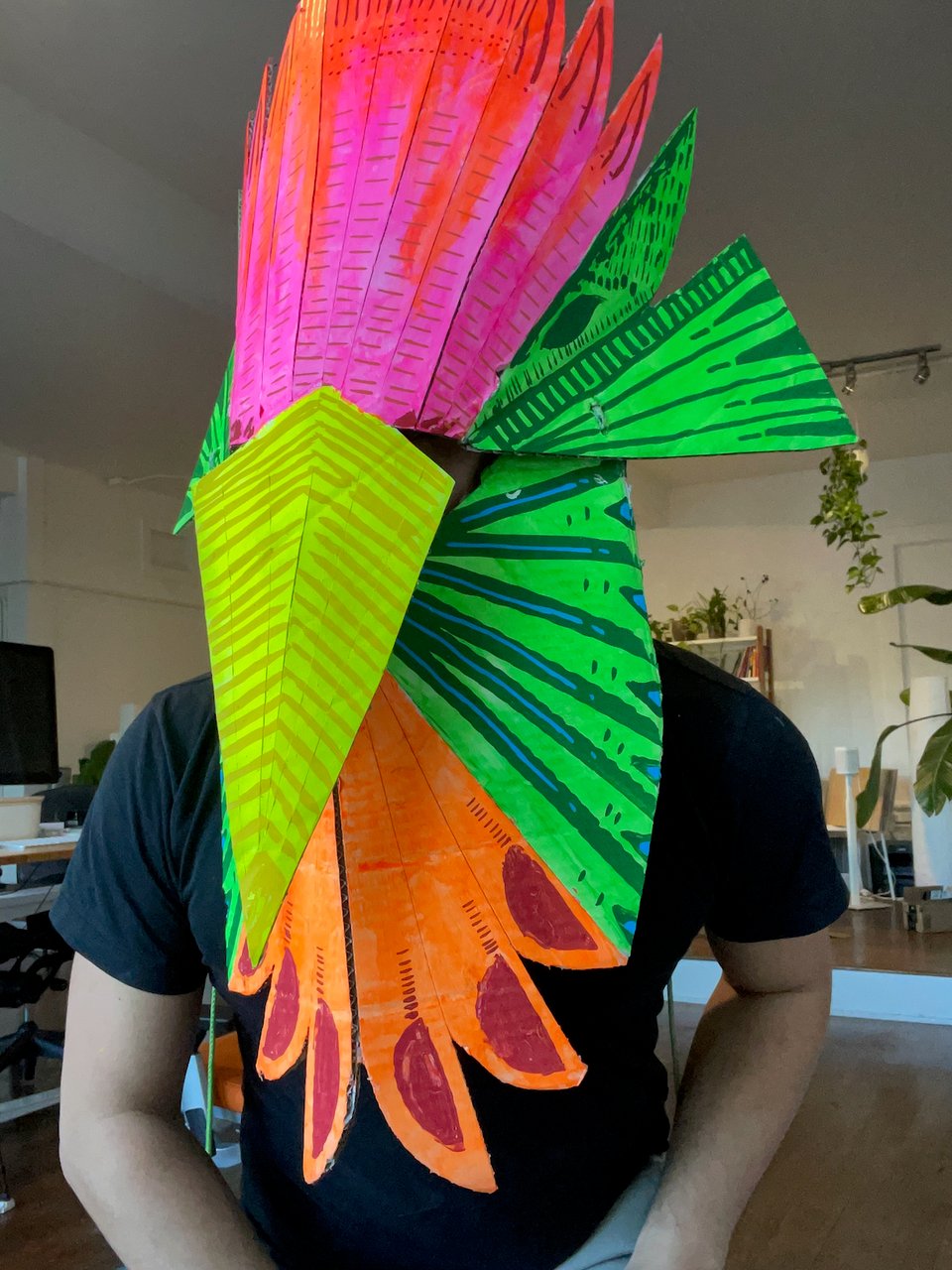 A magnificent man hiding behind a magnificent mask.