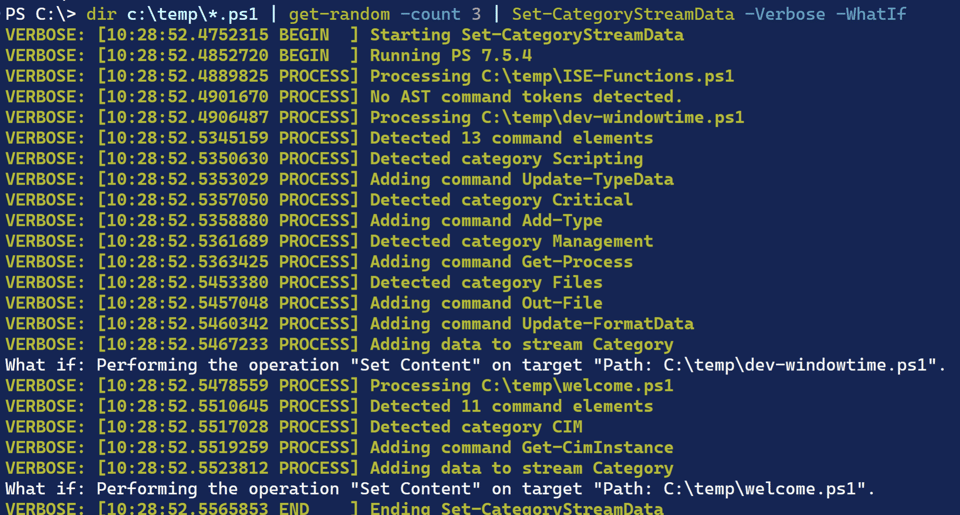 Powershell Button Examples PowerShell Category Streams • Buttondown