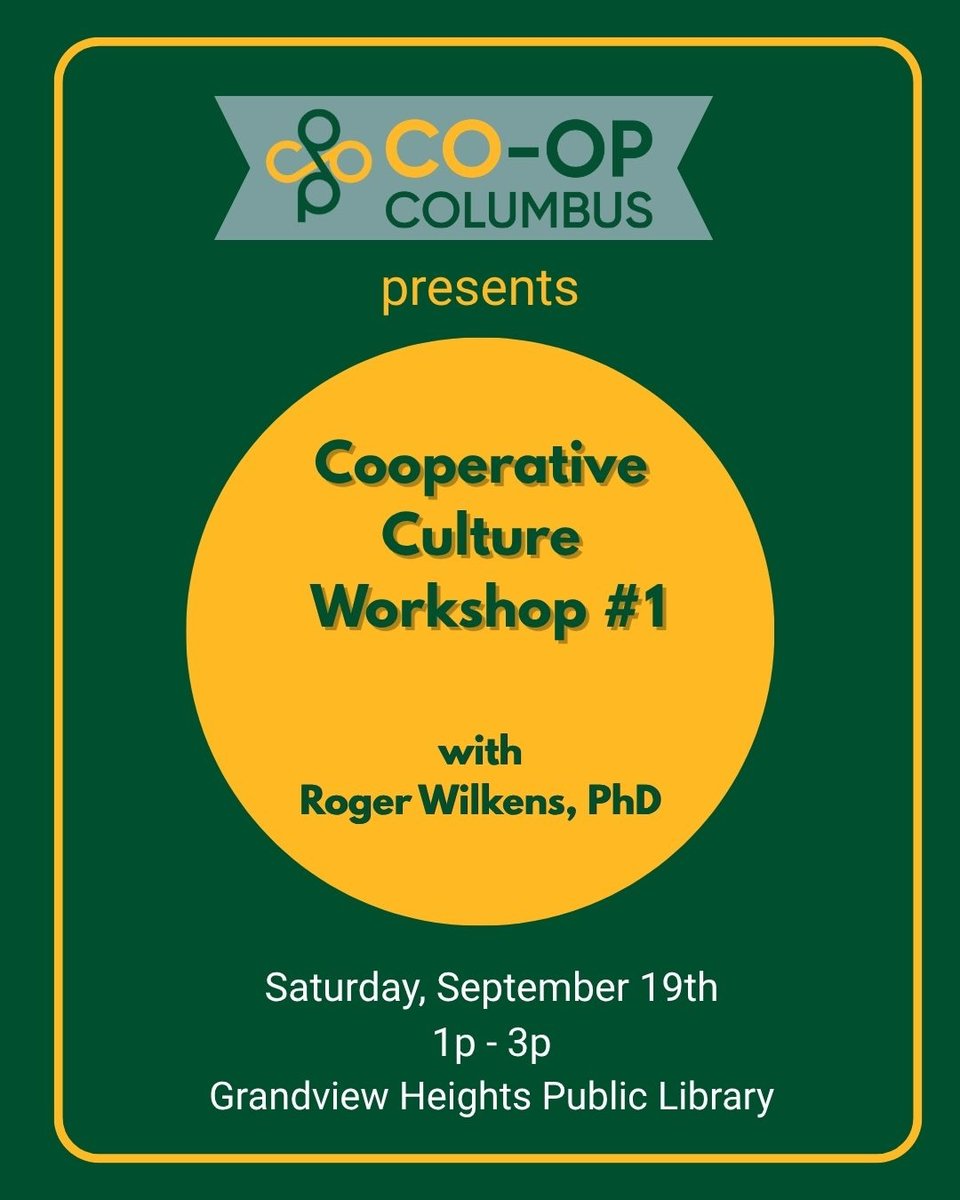 [Reminder] Cooperative Culture Workshop Series
