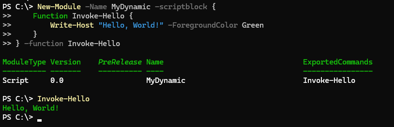 My new dynamic module