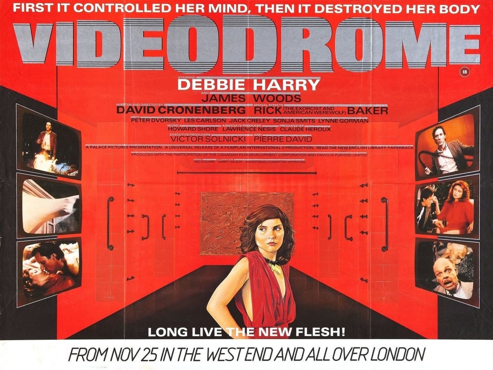 Quad poster for "Videodrome."