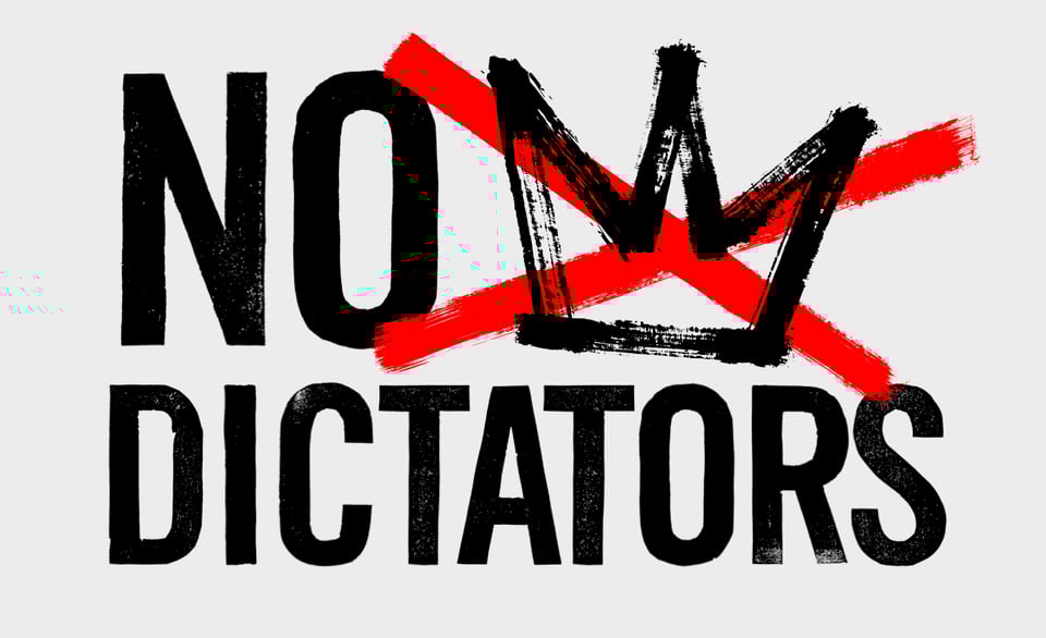 No Dictators graphic