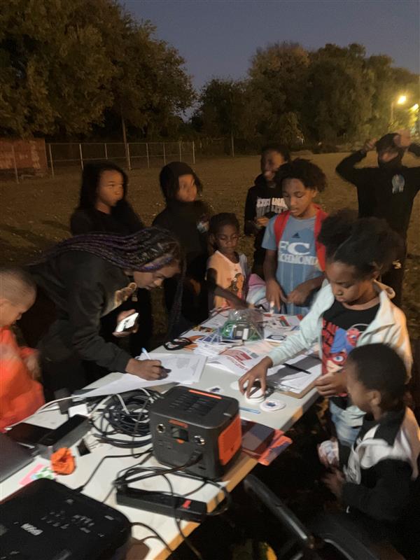 Kids at Gilpin Court sharing ideas