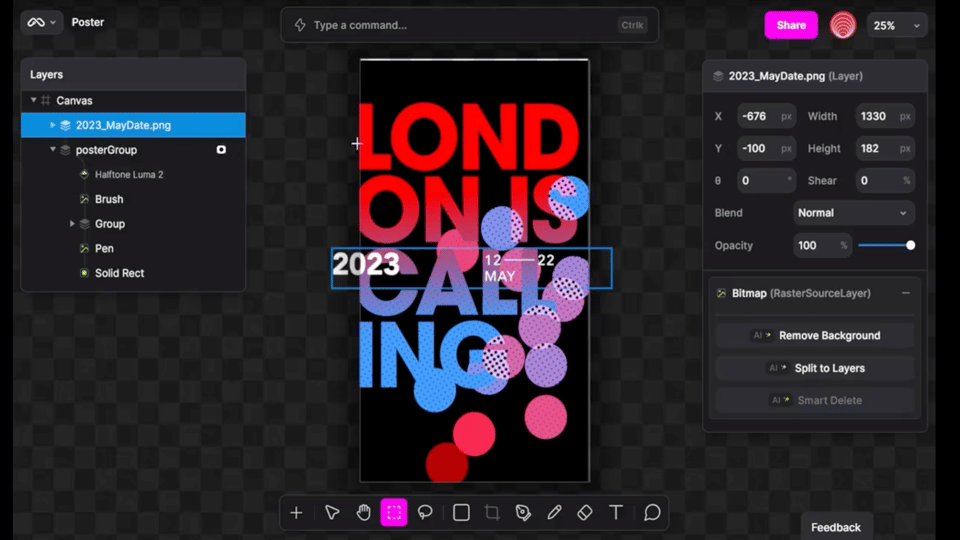 Screenshot showing typography design