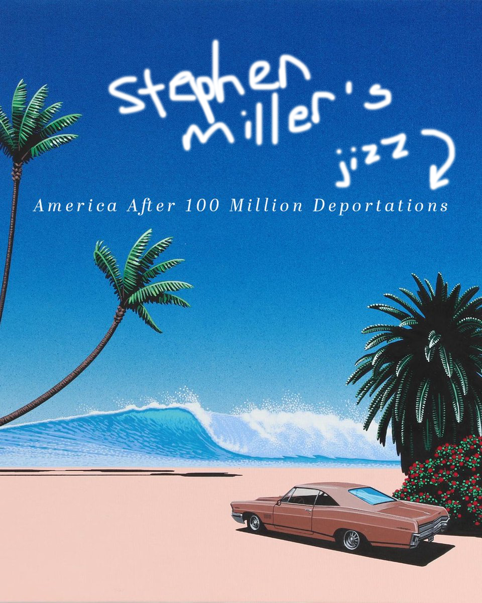 artwork stolen by the white supremacists who run the DHS twitter account used for an eliminationist post that calls for the deportation of the 100 million Americans who are not white.