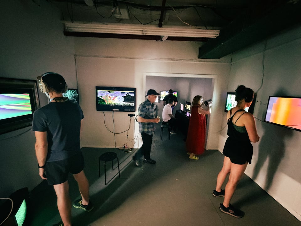 The opening of Restructuring Realities exhibition