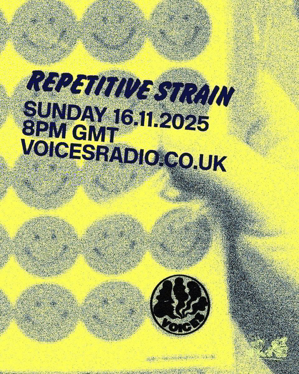 Poster for Repetitive Strain's November Voices show, available to listen to below.