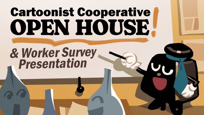 Cartoonist Cooperative Open House and Worker Survey Presentation graphic