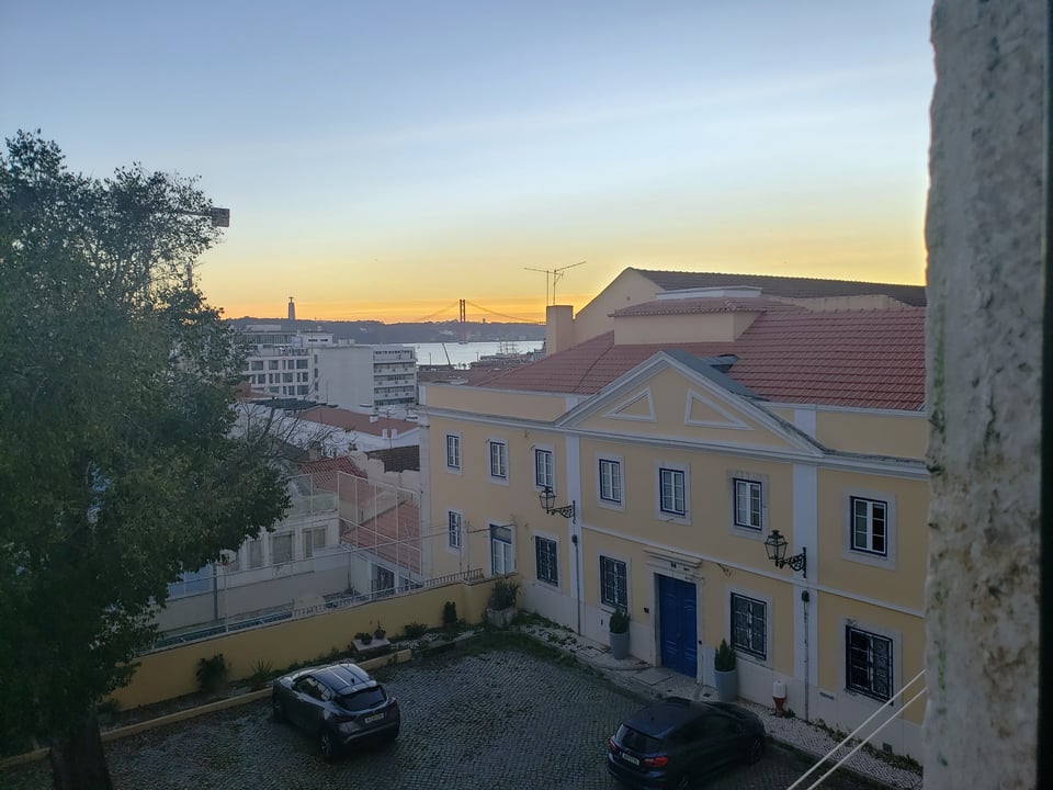 a view of lisbon that's actually most my apartment building but i was doing my best