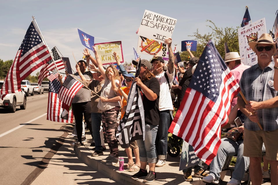 Photo of June "No Kings" protests in Nevada by Cesar Lopez / THIS IS RENO