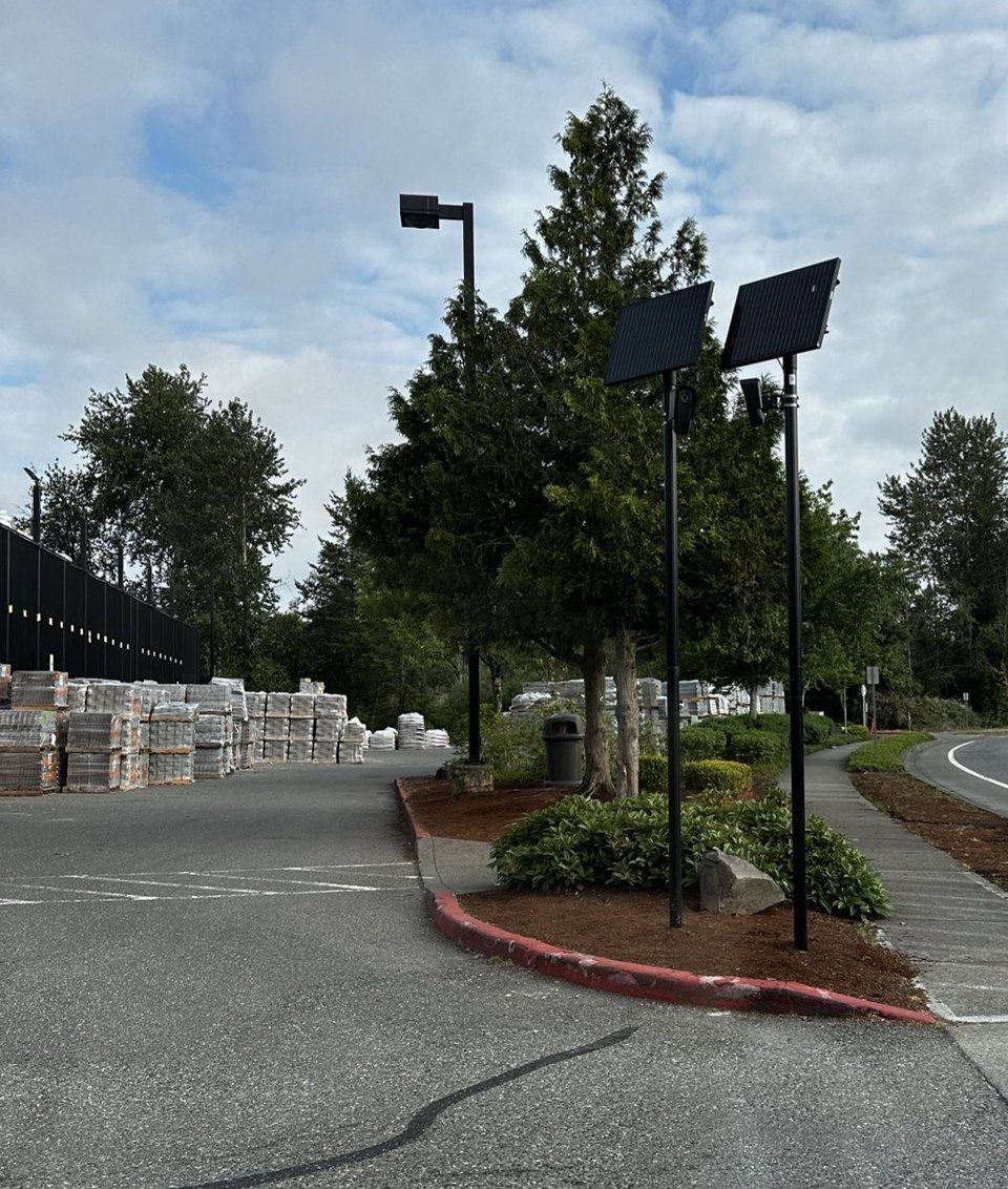 Flock Safety cameras recently installed at a Bothell Home Depot