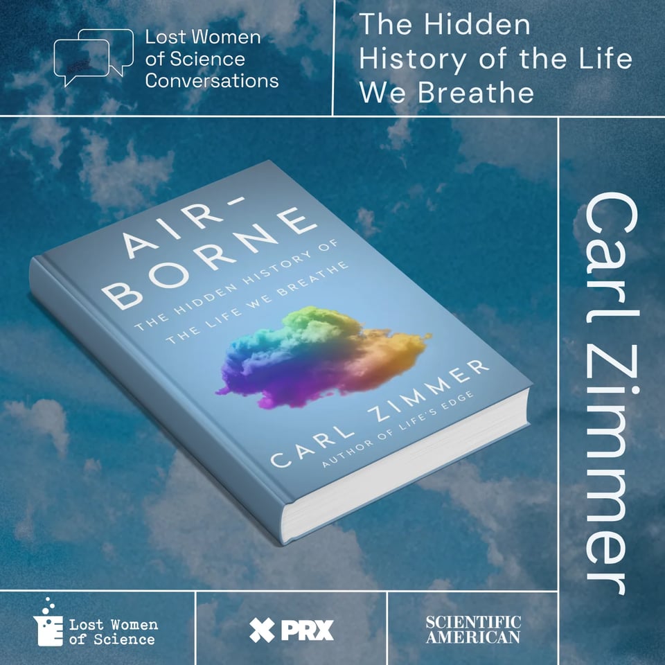 Picture  of my book Airborne as featured on the podcast Lost Women of Science