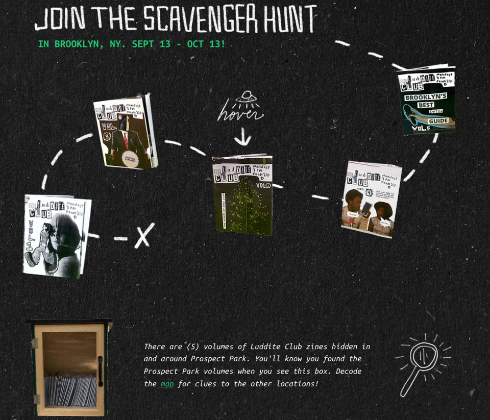a map of the scavenger hunt