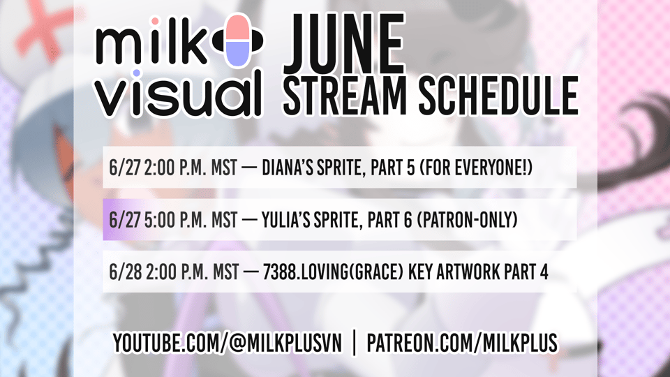 June 2026 Stream Schedule (Contains Pride Special Stream)