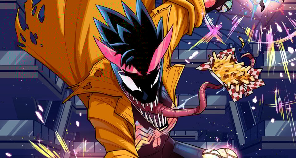 Fan art of Jubillee from X-men with the Venom Symbiote
