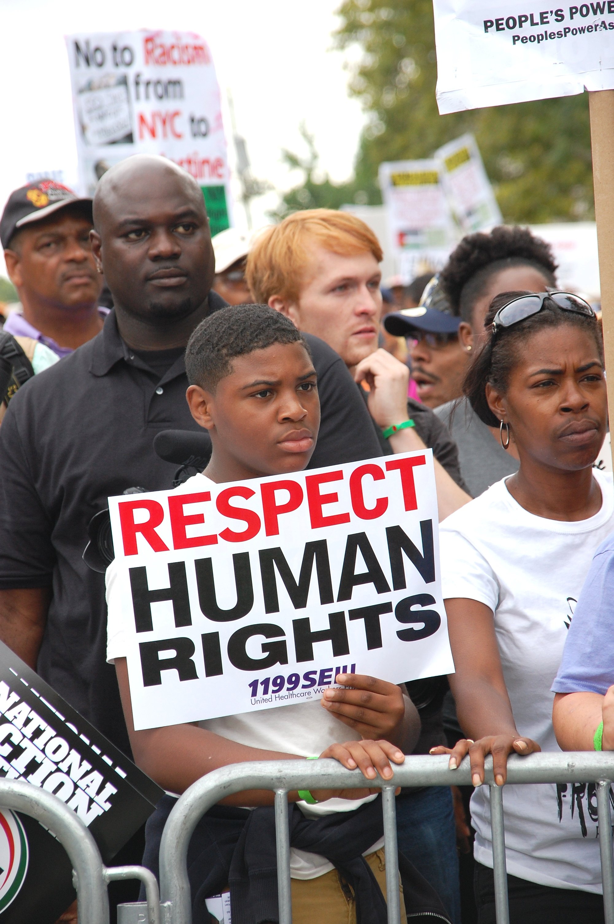 STATEN ISLAND, N.Y. -- Protesters at the "We Will Not Go Back" march and rally called by Al Sharpton and the National Action Network to demand justice for the family of Eric Garner whose death was dec