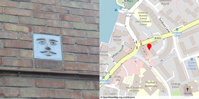 A picture and map of the mews