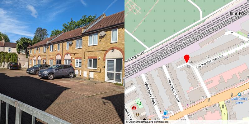A picture and map of the mews