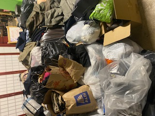 Old clothes as distraction