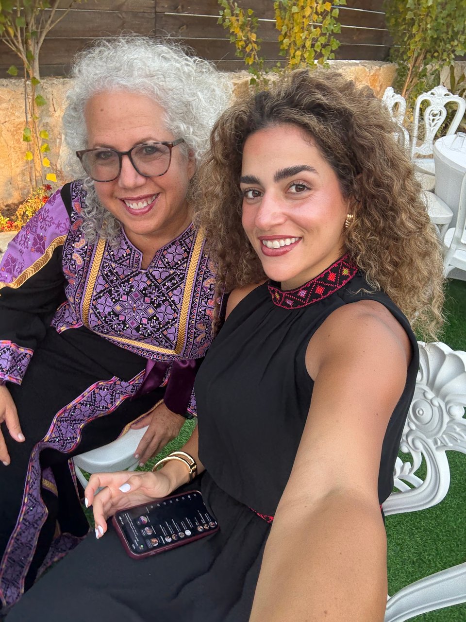 Two women taking a selfie