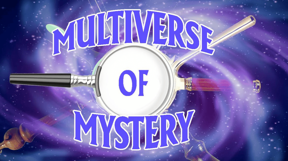 the multiverse of mystery logo, for the prose anthology book