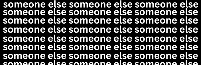 A little about someone else.