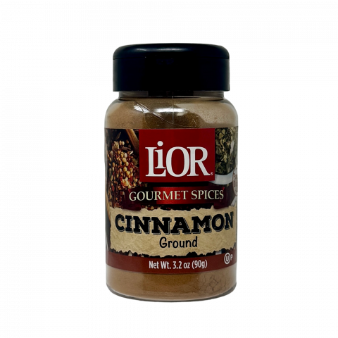 Image of bottle, Lior Gourmet Spices Cinnamon Ground Net Wt. 3.2 oz (90g) UPC 794711005484