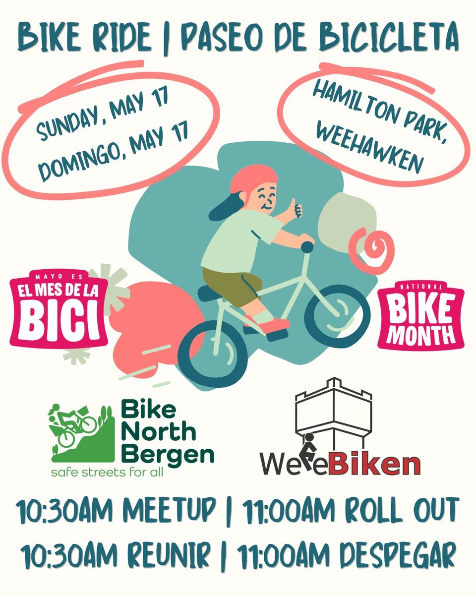 graphic promoting may 2026 community bike ride